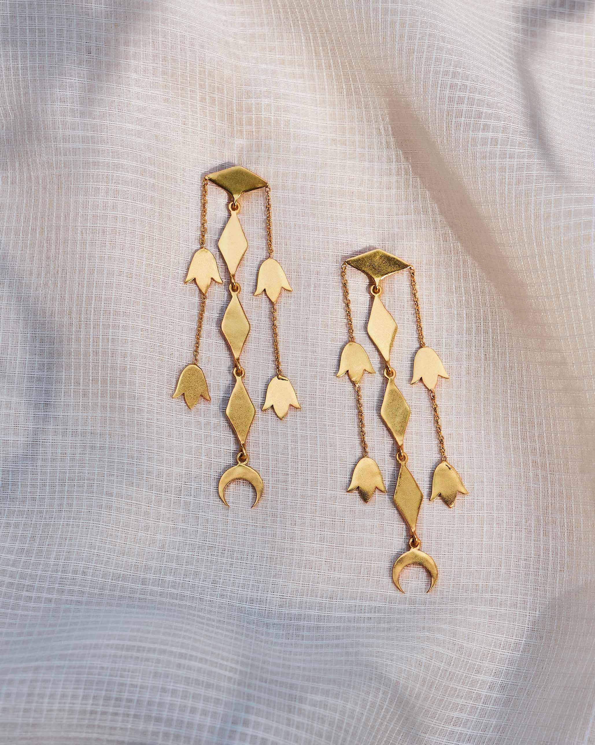 Myra Diamond Earrings - Gold