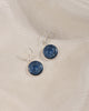 Anar Carved Glass Danglers Small - Blue