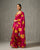 Blossom Sari - Fucshia & Yellow Print