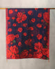 Autumn Bloom Dupatta - Navy & Red Print