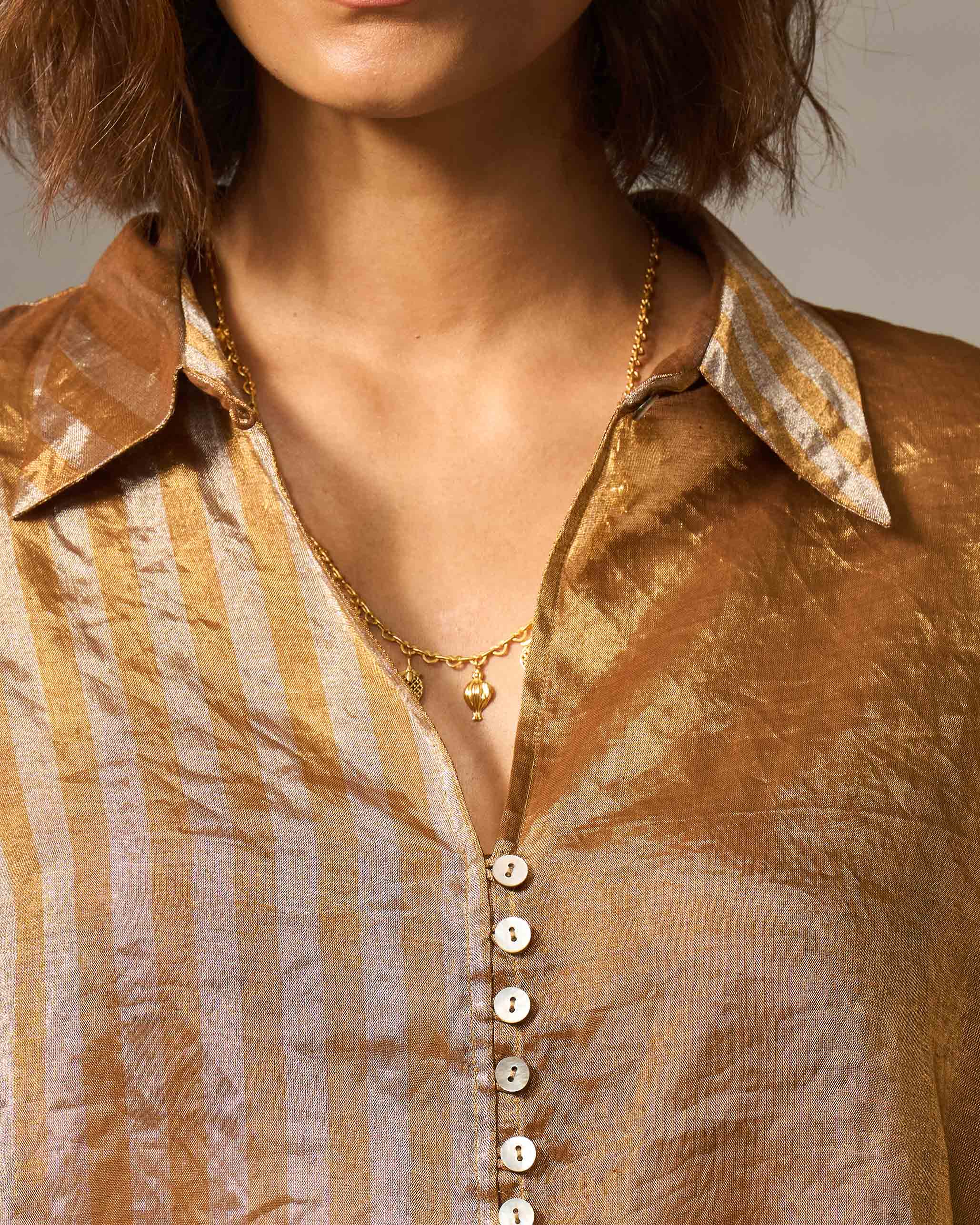 Hala Tunic - Gold & Silver