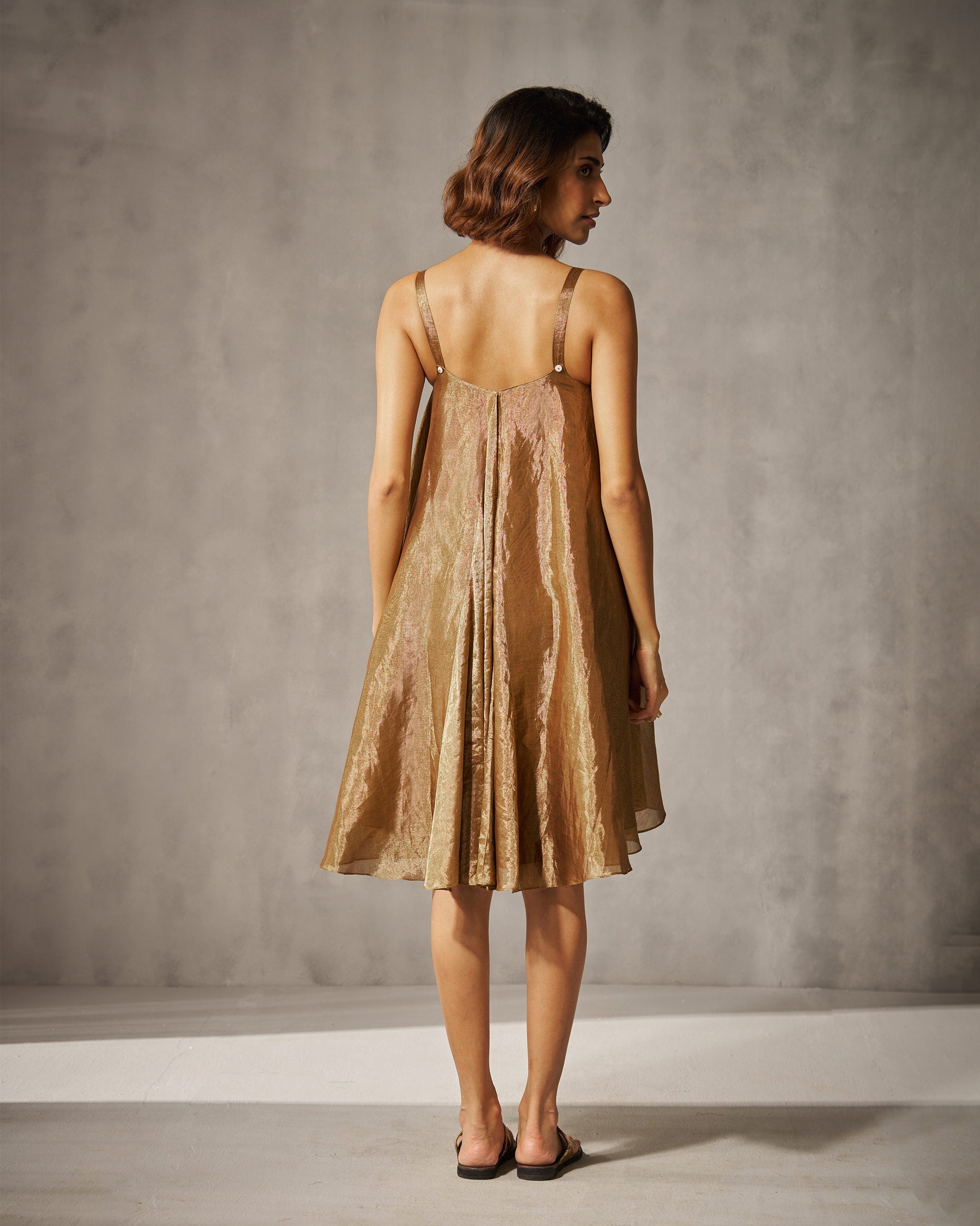 Berber Strappy Dress - Gold