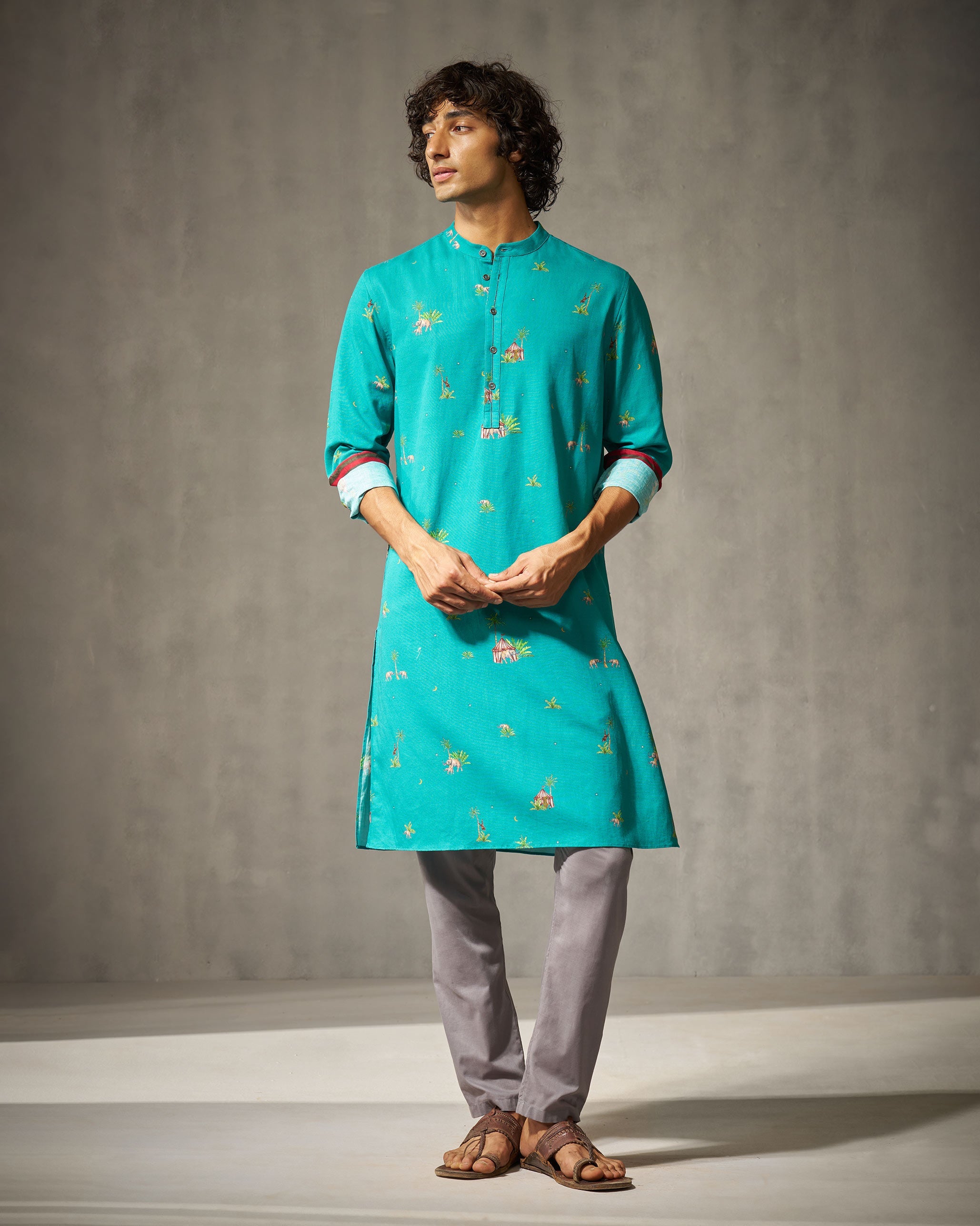 Astral Kurta - Green Print