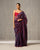 Rose Rush Sari - Purple & Foil Print