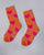 Happy Heart Socks - Orange & Fuchsia