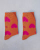 Happy Heart Socks - Orange & Fuchsia