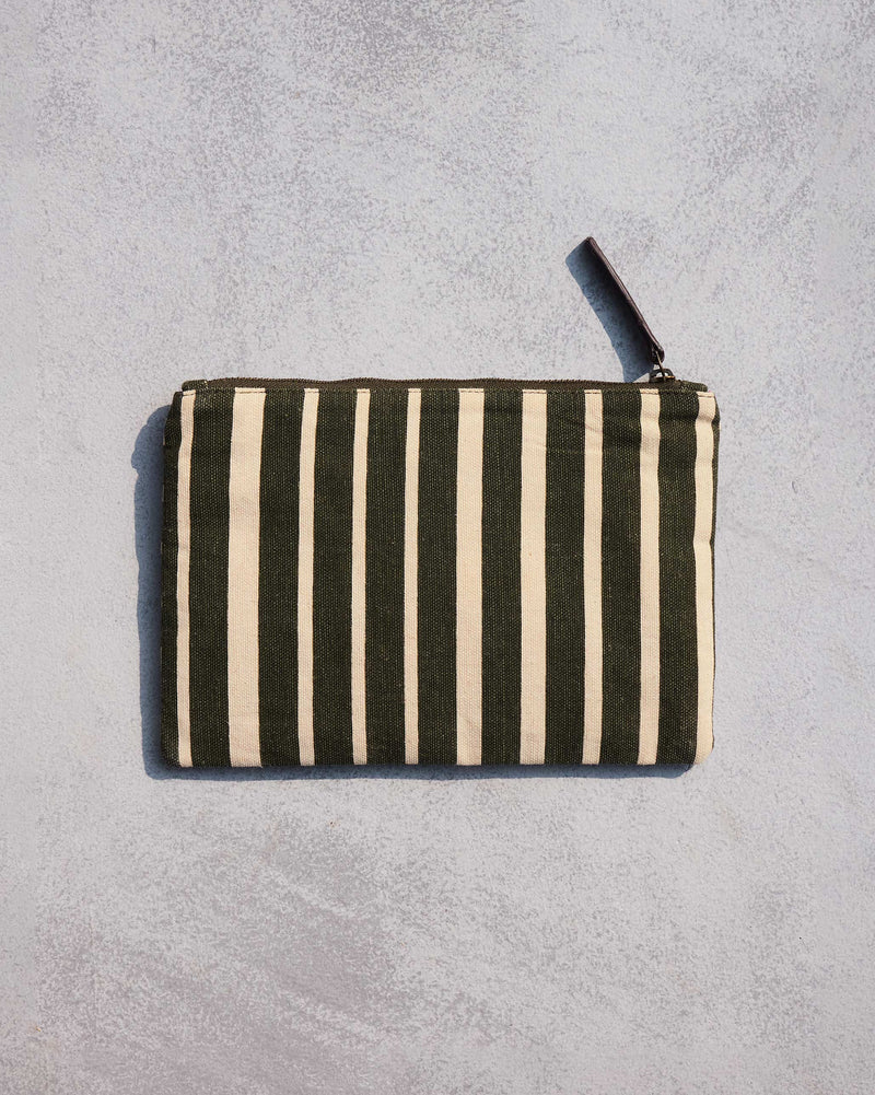 Alphabet J Pouch - Olive Night