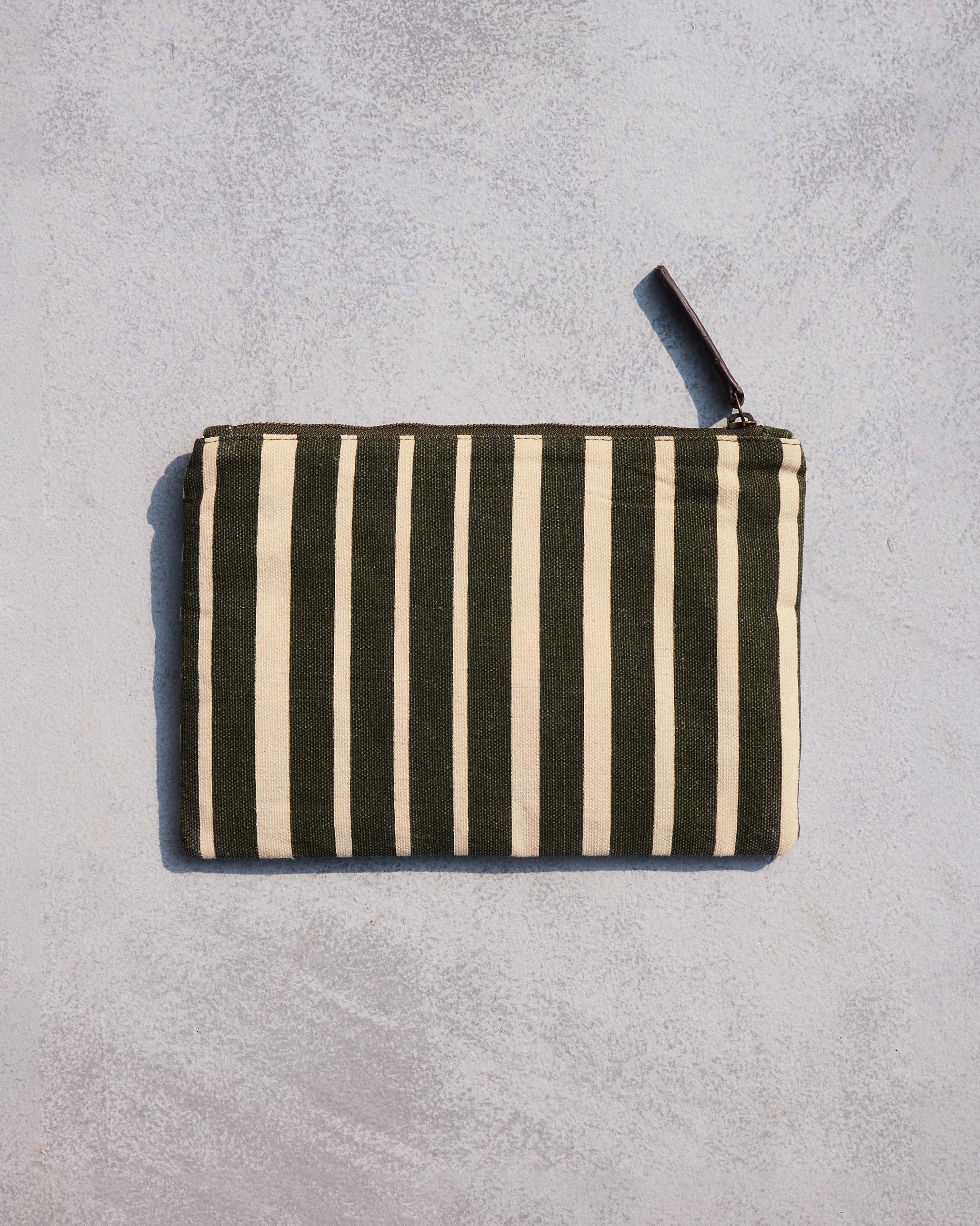 Alphabet M Pouch - Olive Night