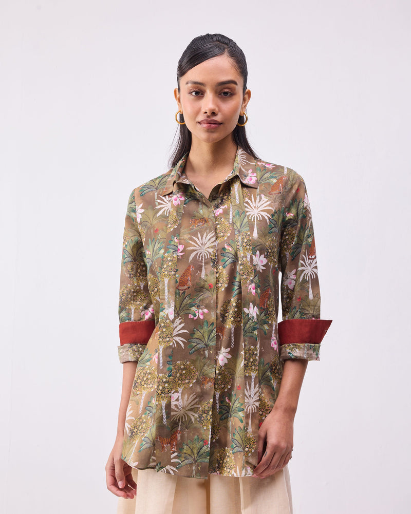 Safari Delight Shirt - Olive Print