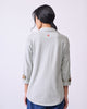 Open Collar Top - Grey