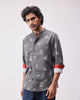 Nawab Shirt - Grey Print