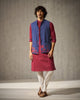 Jashn Nehru Jacket - Red & Navy Print