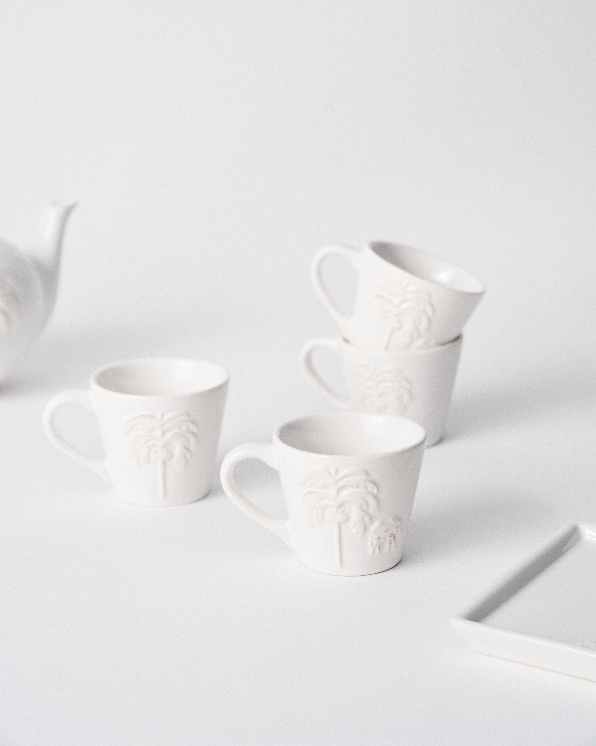 Ele Palm Espresso Mug - Set of 4