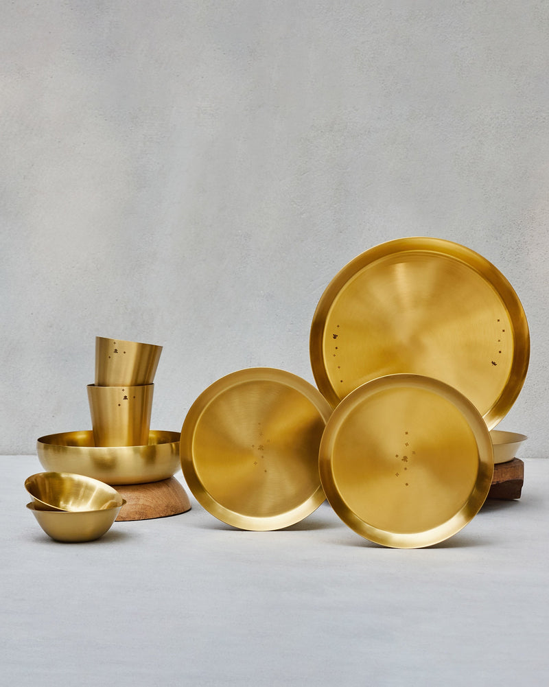 Brass Dinner Set (For 2)