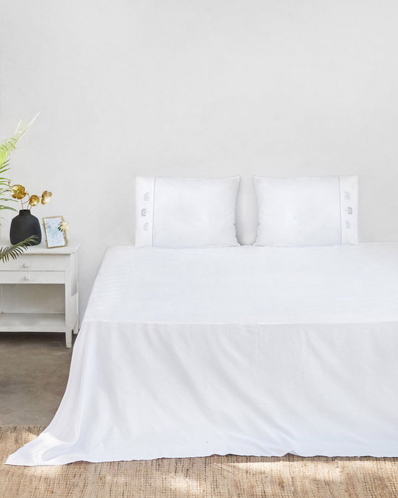 Ele Palm Bedsheet King with Pillow Case Set