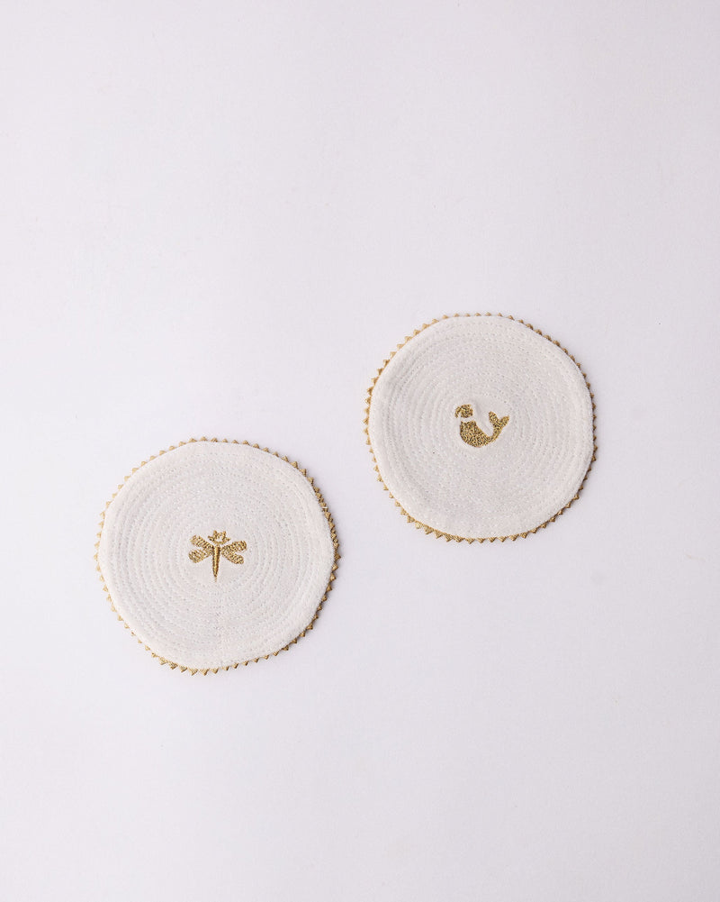 Gilded Dragonfly Coasters