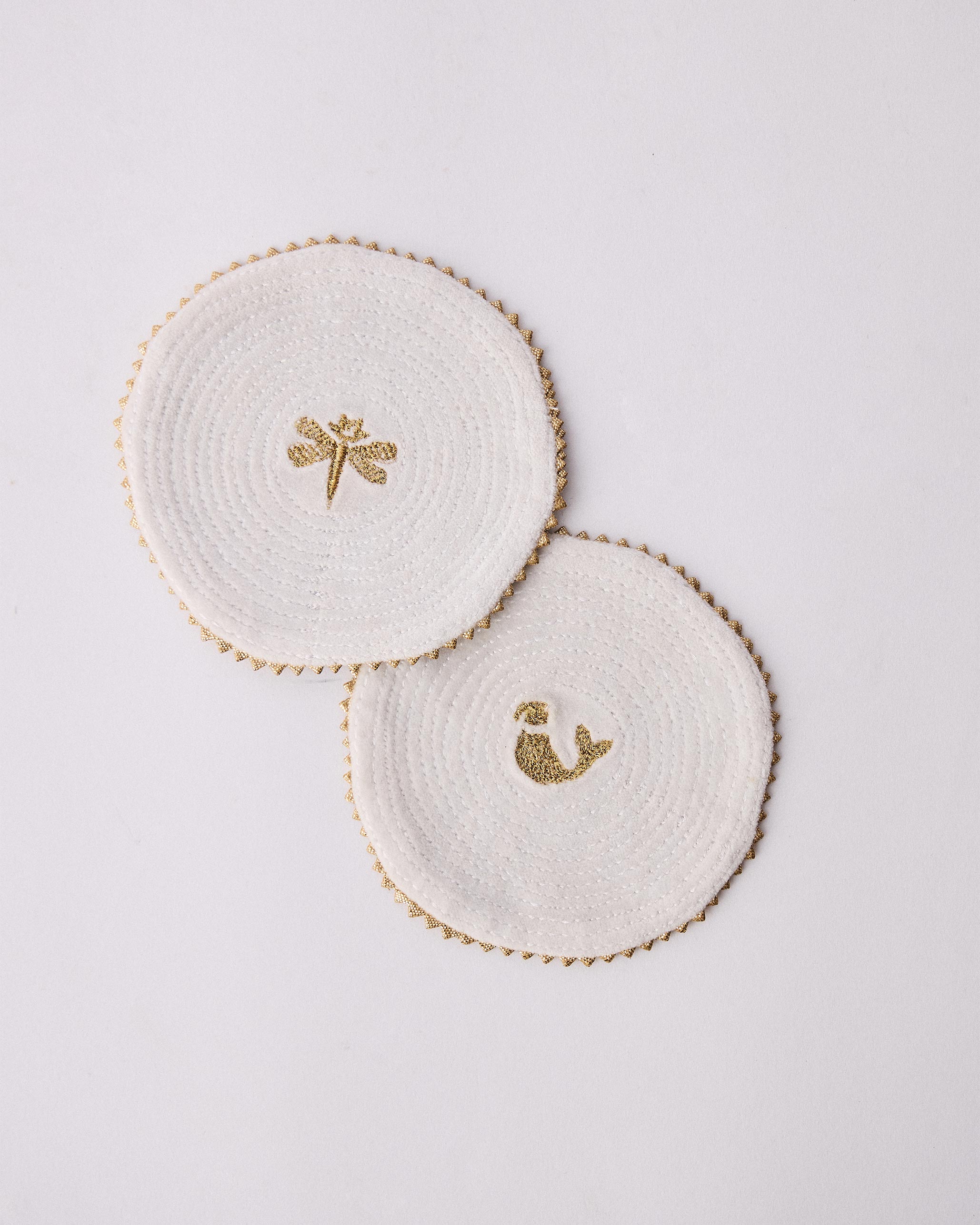 Gilded Dragonfly Coasters