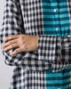 Shirt Collar Kurta - Black & White Checks