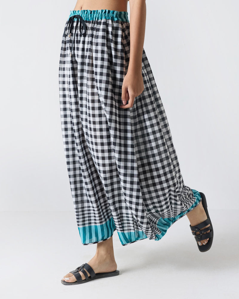 Jambiani Skirt - Black & White Checks