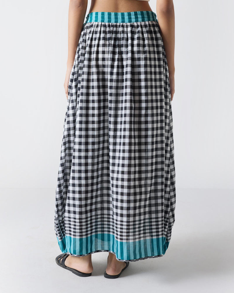 Jambiani Skirt - Black & White Checks