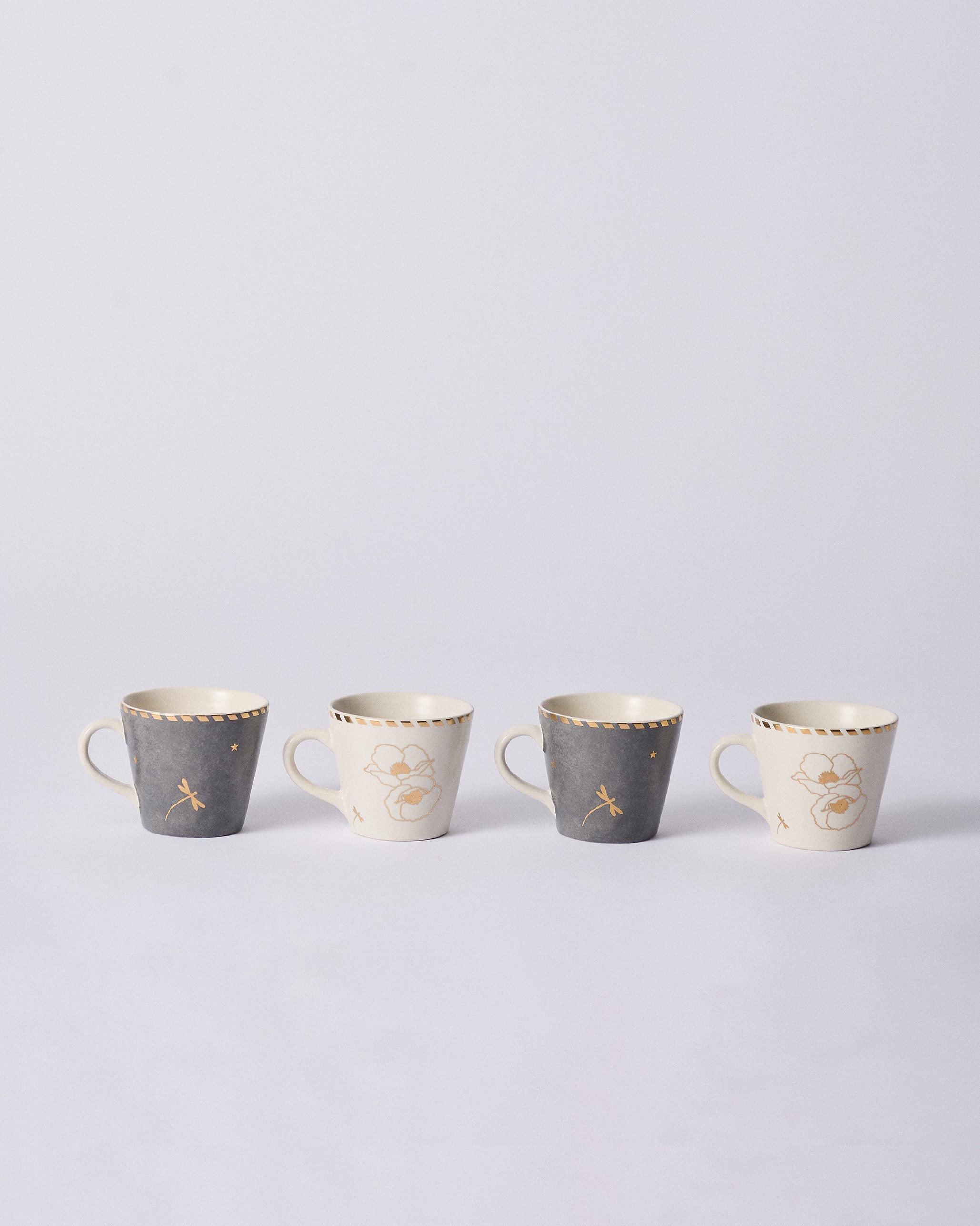 Poppy Trail Espresso Mugs - Set of 4