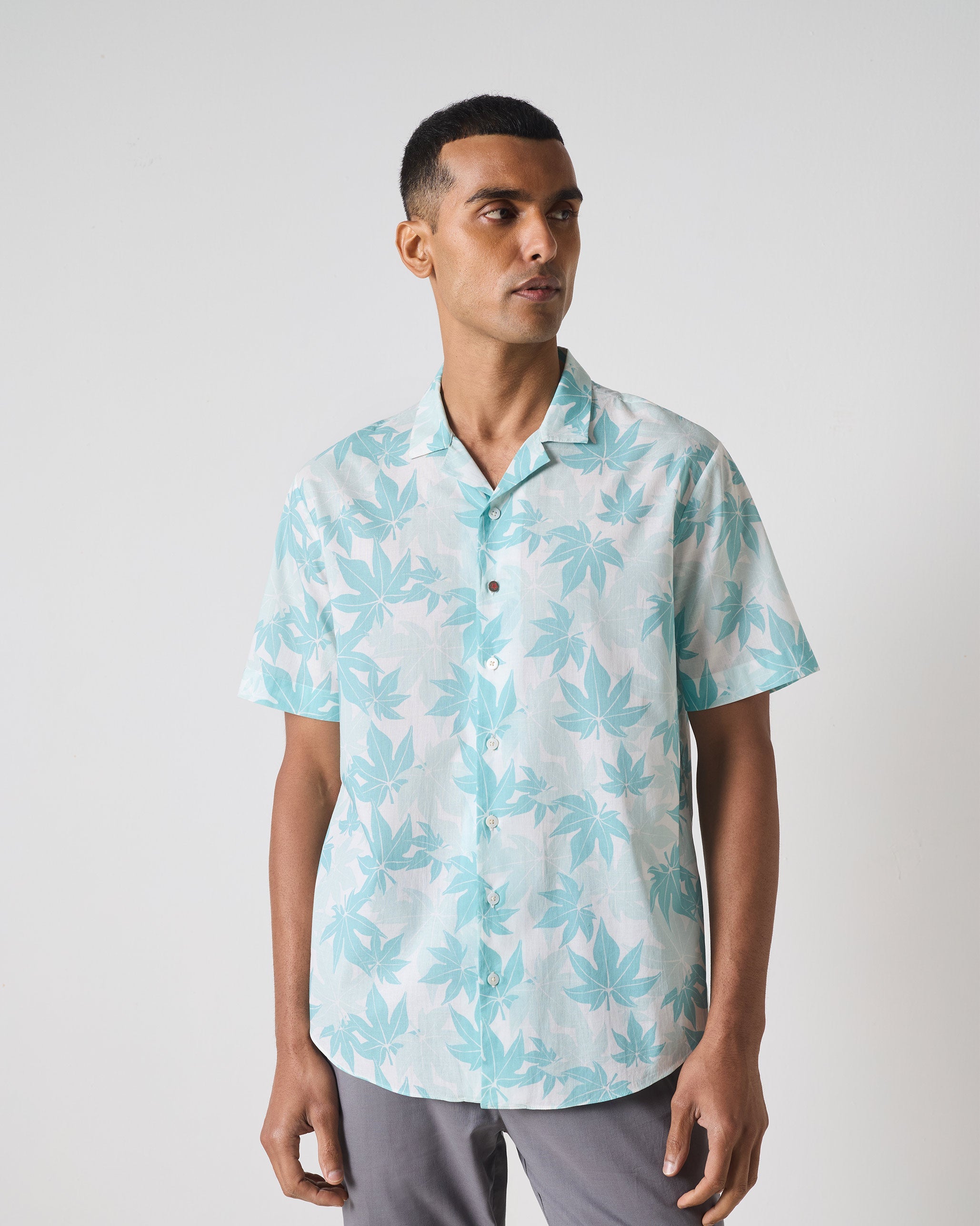 Mistari Shirt - Light Blue Print