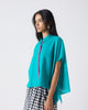 Asymmetrical Hem Top - Aqua