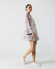 Shiro Beach Dress - White & Fuchsia Print