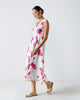 Ceylon Layered Dress - White & Fuchsia Print