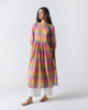 Pleated Waist Kurta - Multi Color Checks