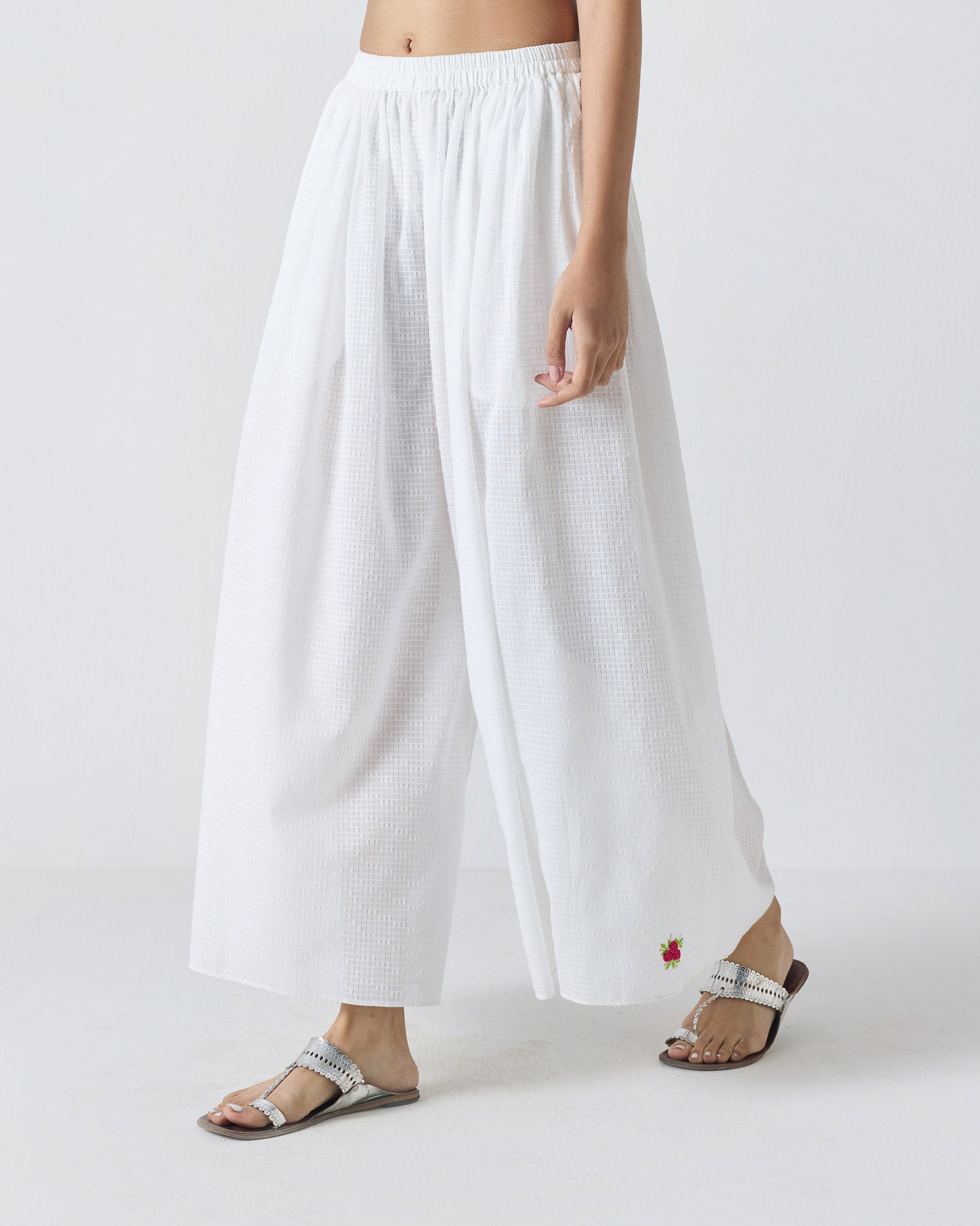 Yoi Hem Pants - White