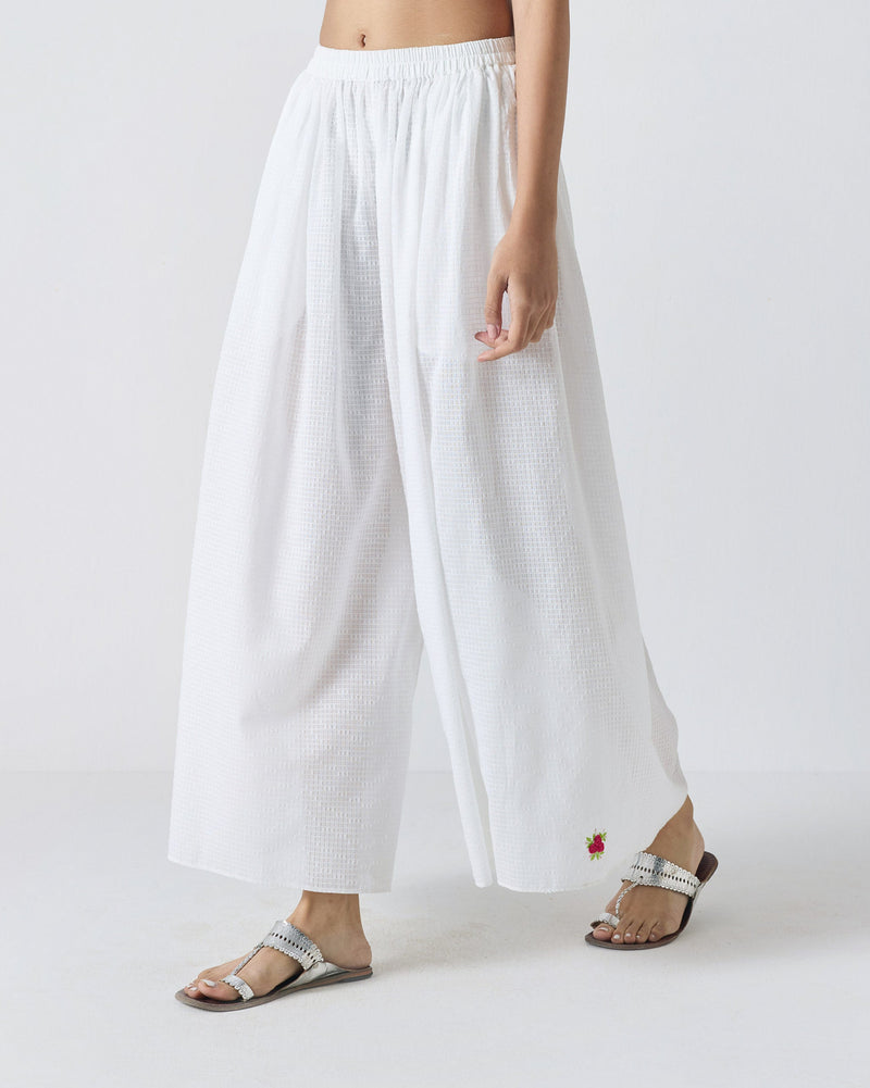 Yoi Hem Pants - White