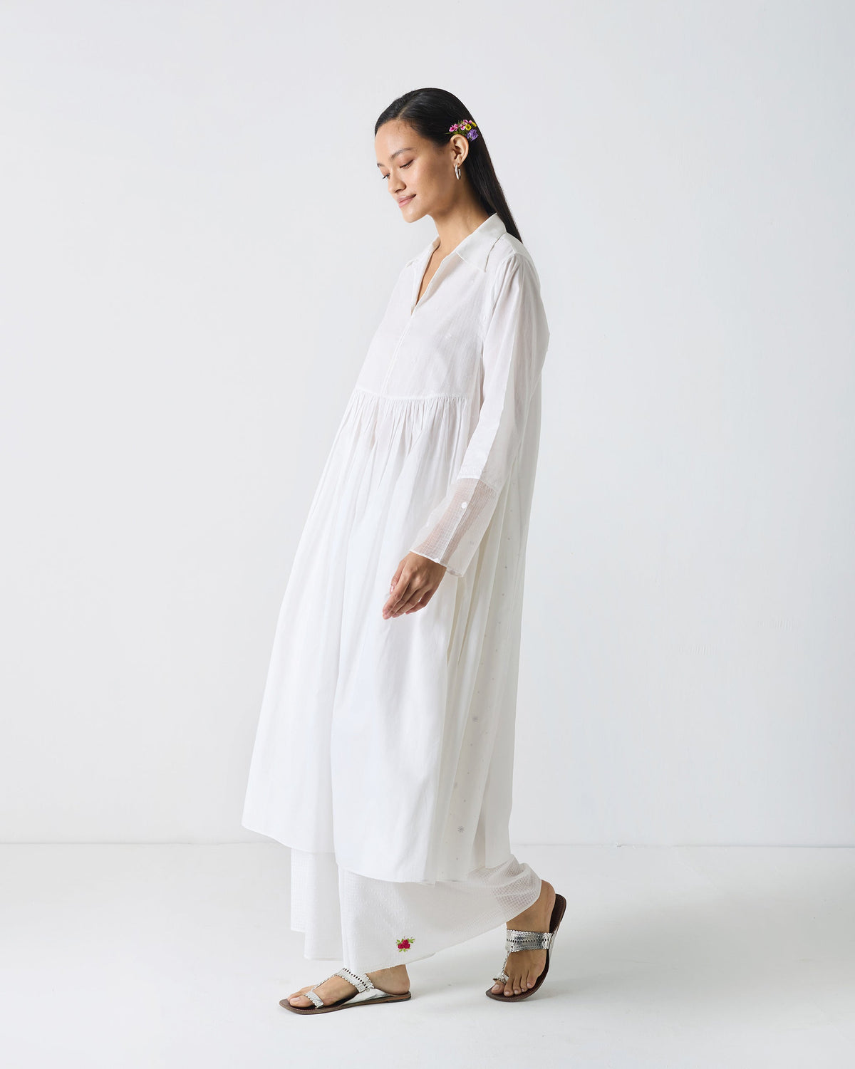 Yoi Hem Pants - White