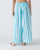 Soto Flared Pants - Aqua & White Stripes