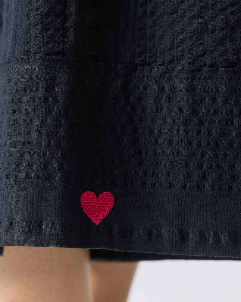 Picnic Culottes - Black Seersucker