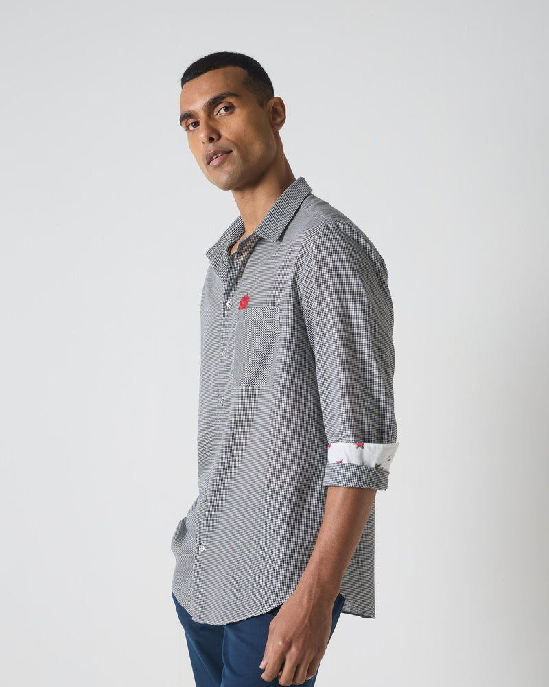 Musafir Pocket Shirt - Black Checks