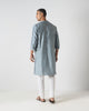 Astral Kurta - Grey & Silver Print