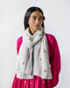 Rose Bloom Scarf - Black & White