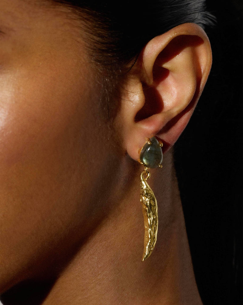 Hari Mirchi Earrings - Gold