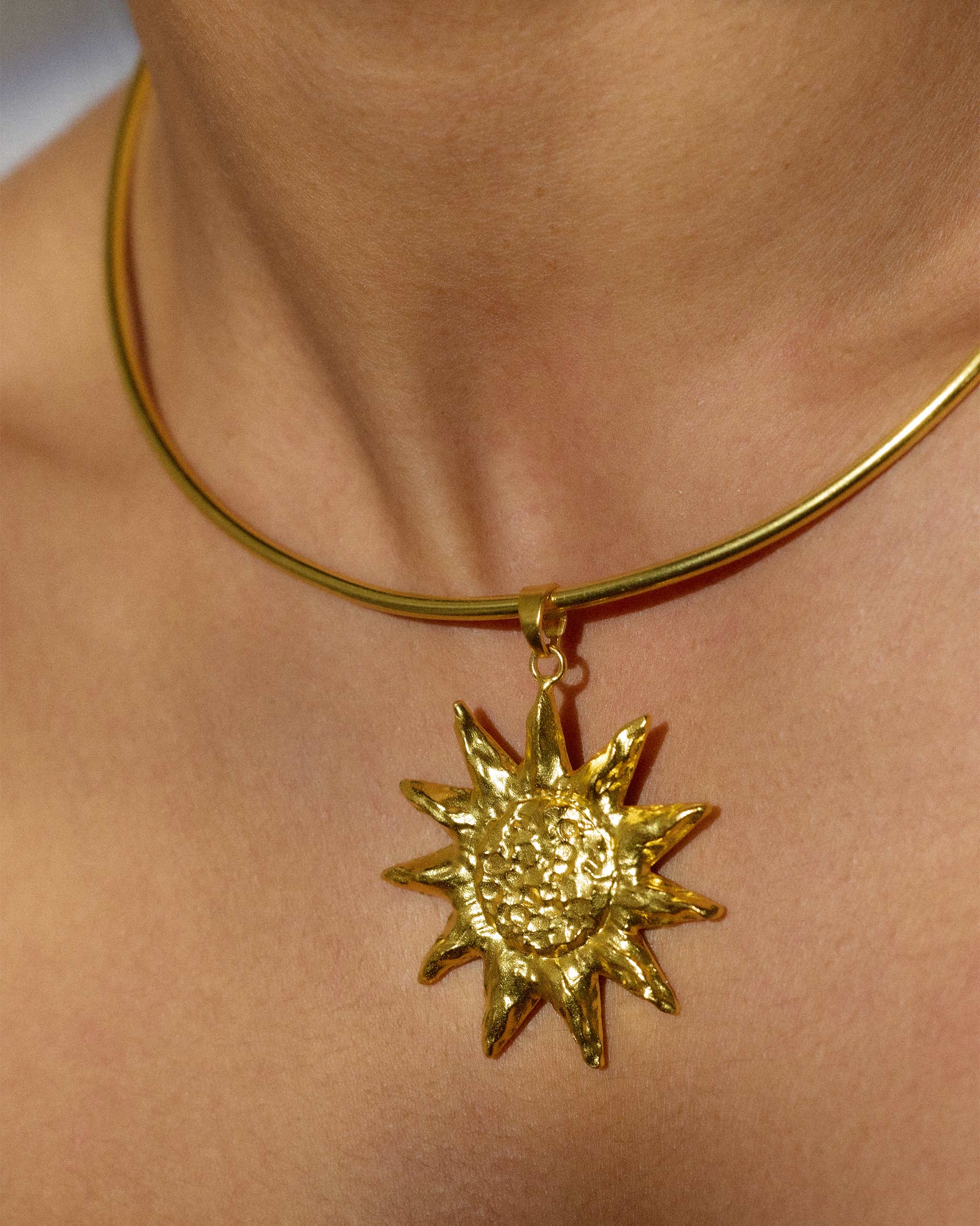 Sunflower Necklace - Gold