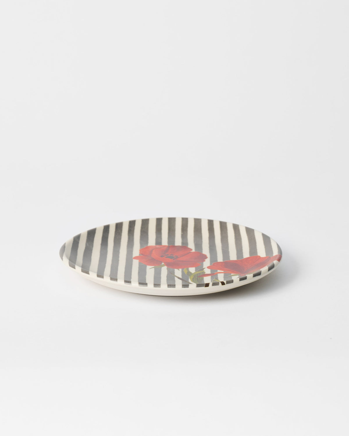 Striped Poppy Quarter Plate