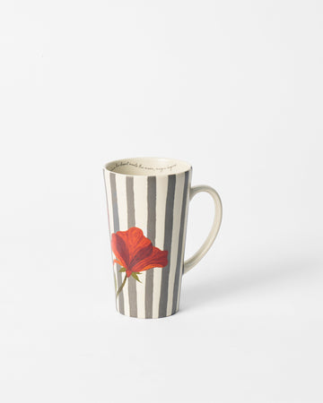 Striped Poppy Tall Mug
