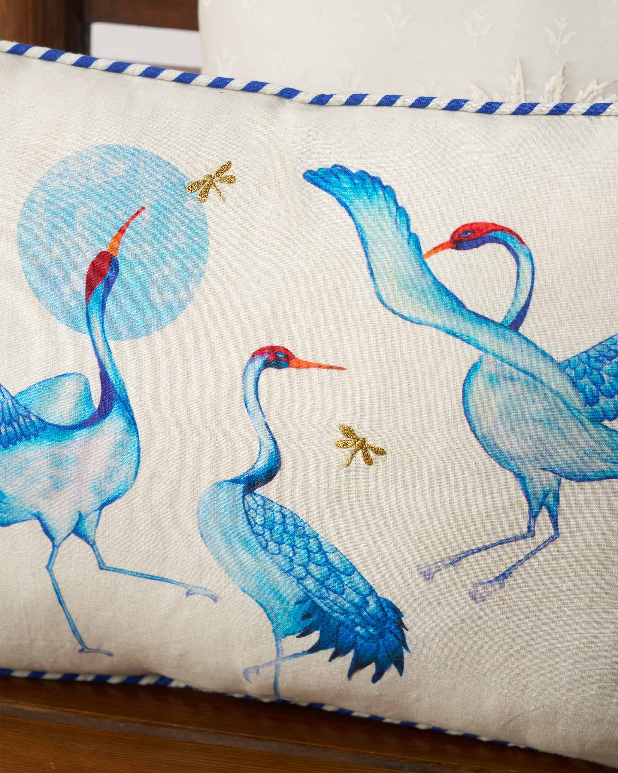Dancing Crane Cushion Cover