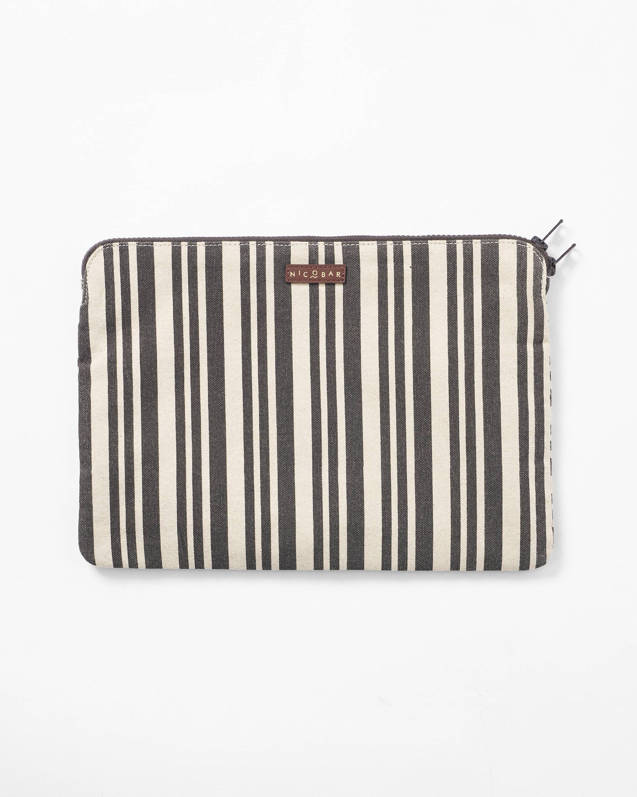 Berber Laptop Sleeve 15" - Charcoal Stripes
