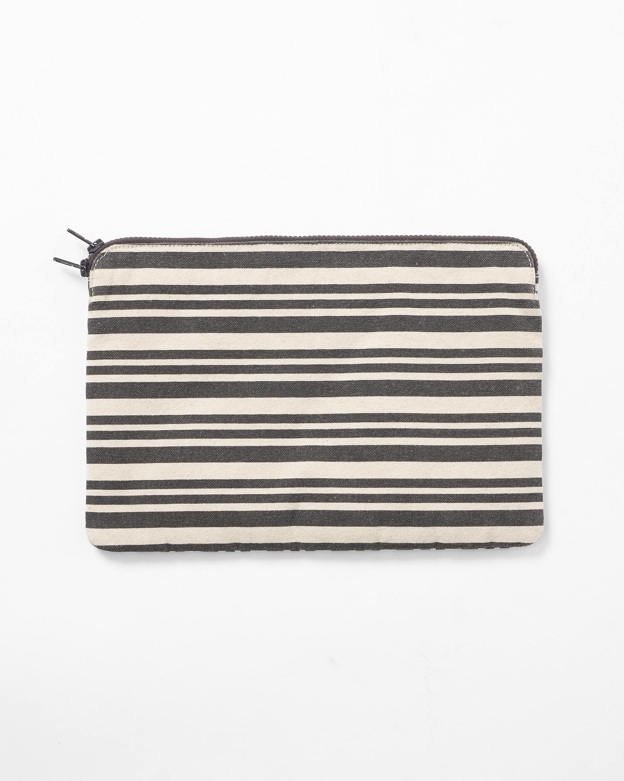 Berber Laptop Sleeve 15" - Charcoal Stripes