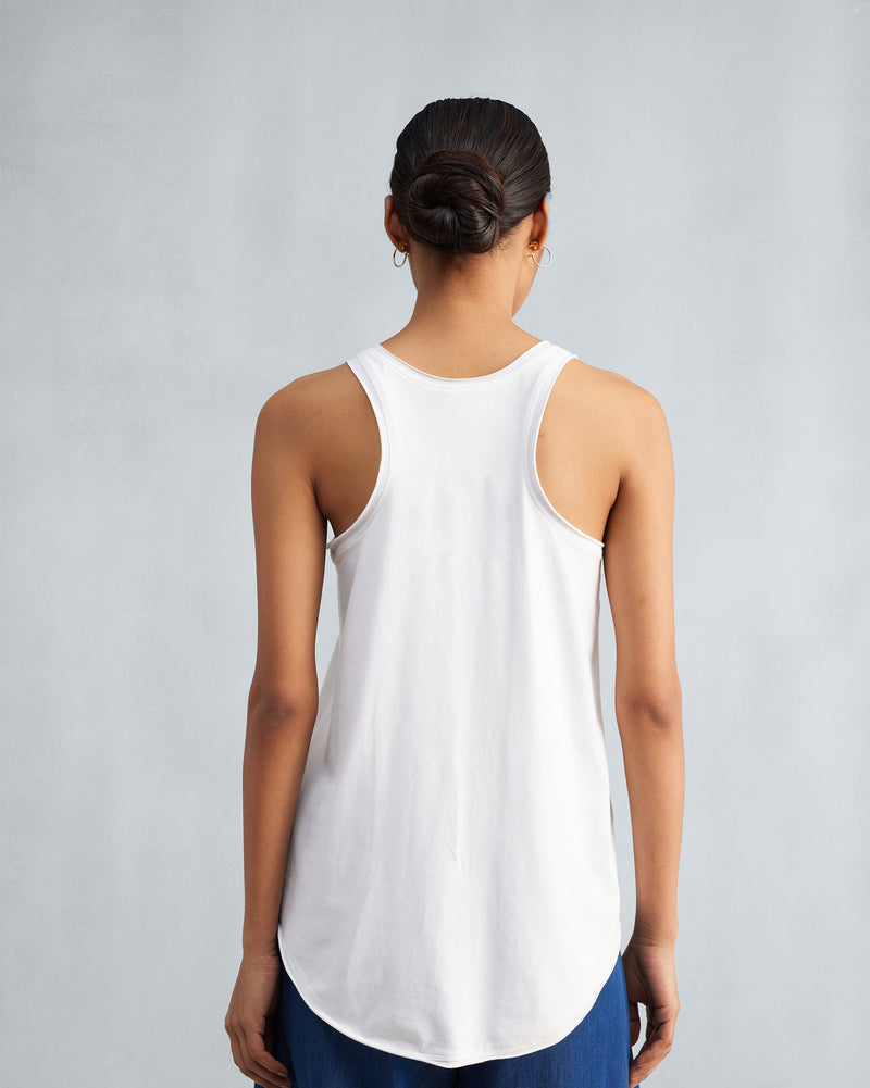 Ukiyo Racerback Tank - White