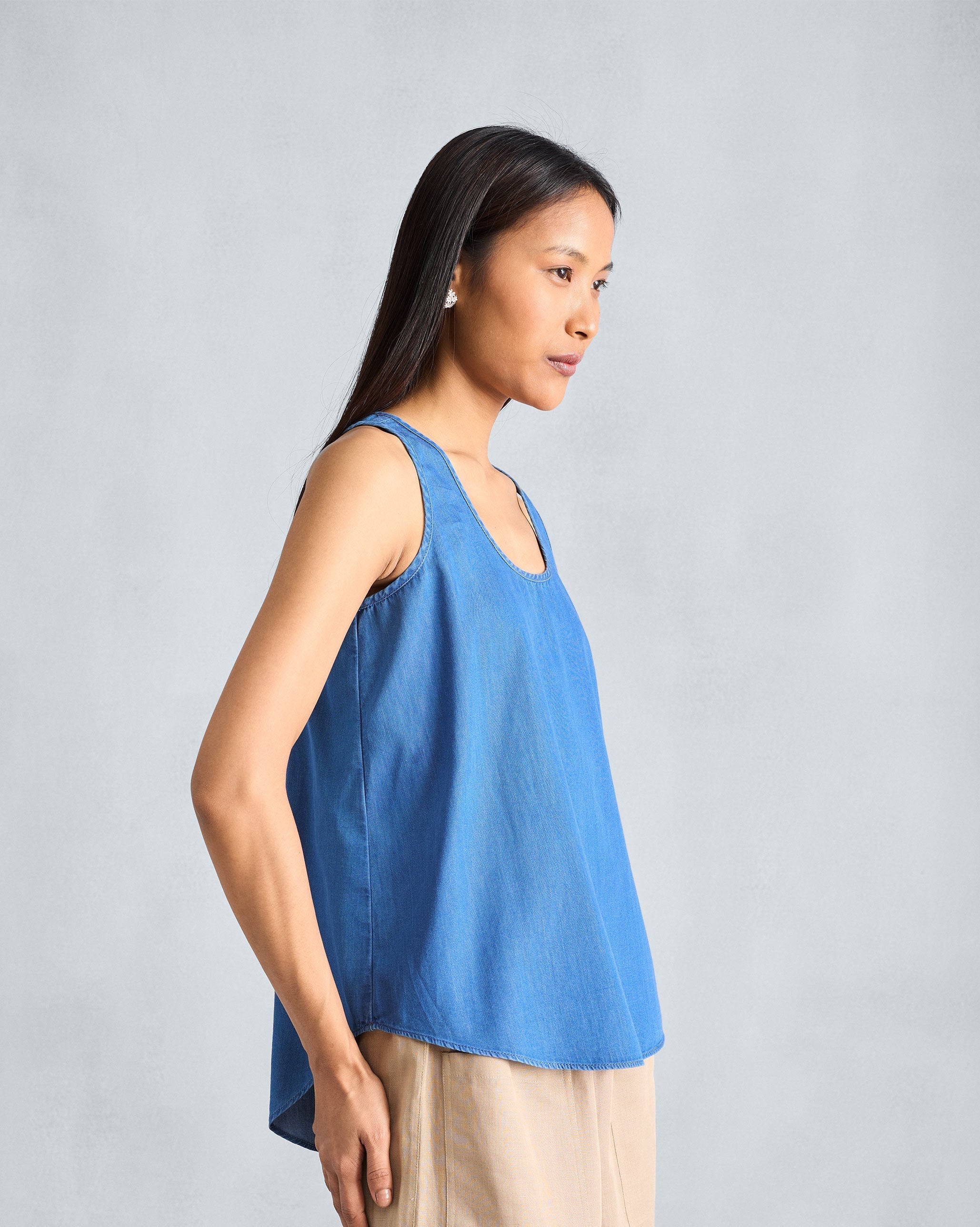 Ukiyo Racerback Tank - Denim