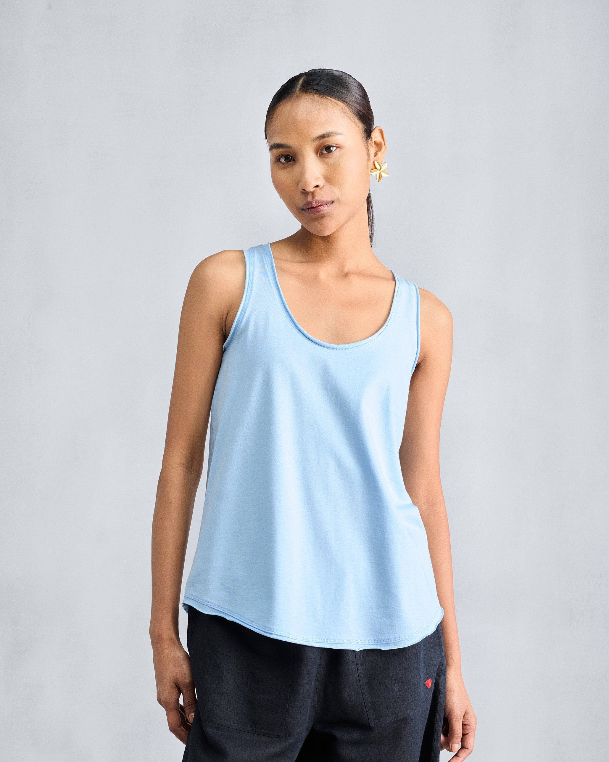 Ukiyo Racerback Tank - Light Blue