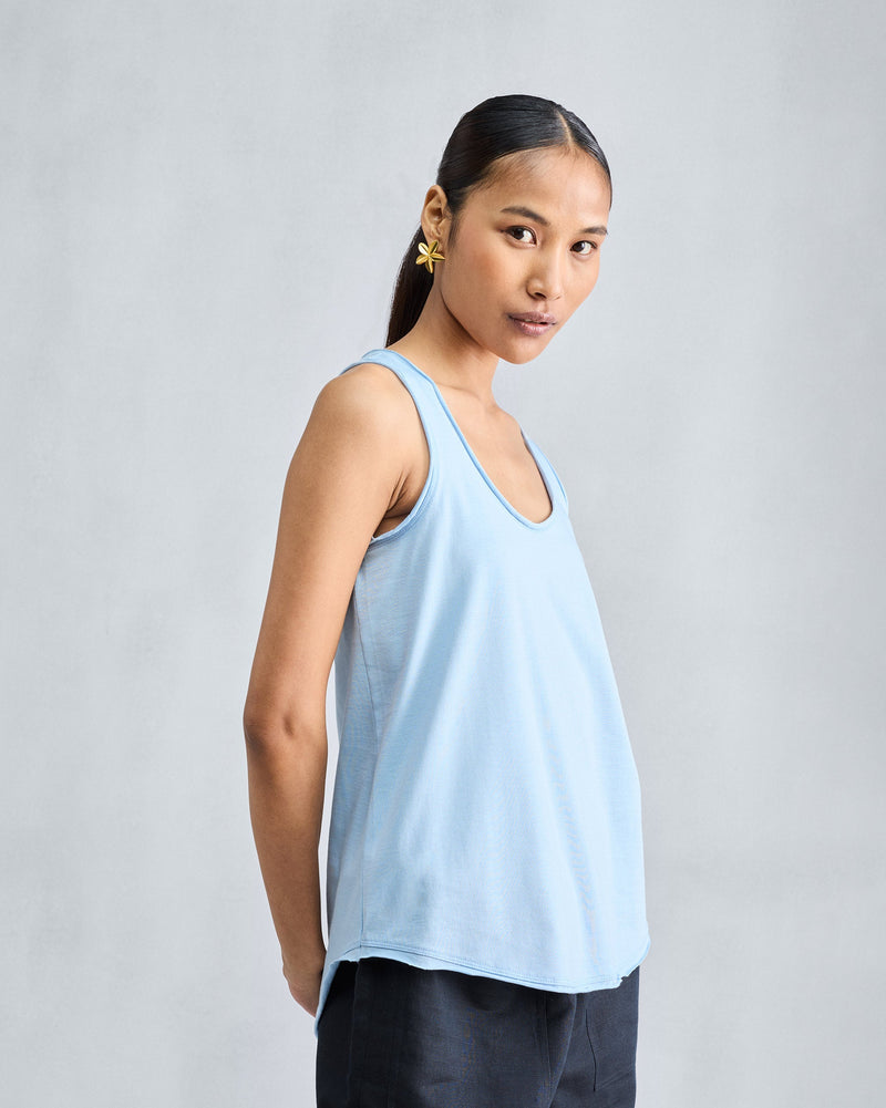 Ukiyo Racerback Tank - Light Blue