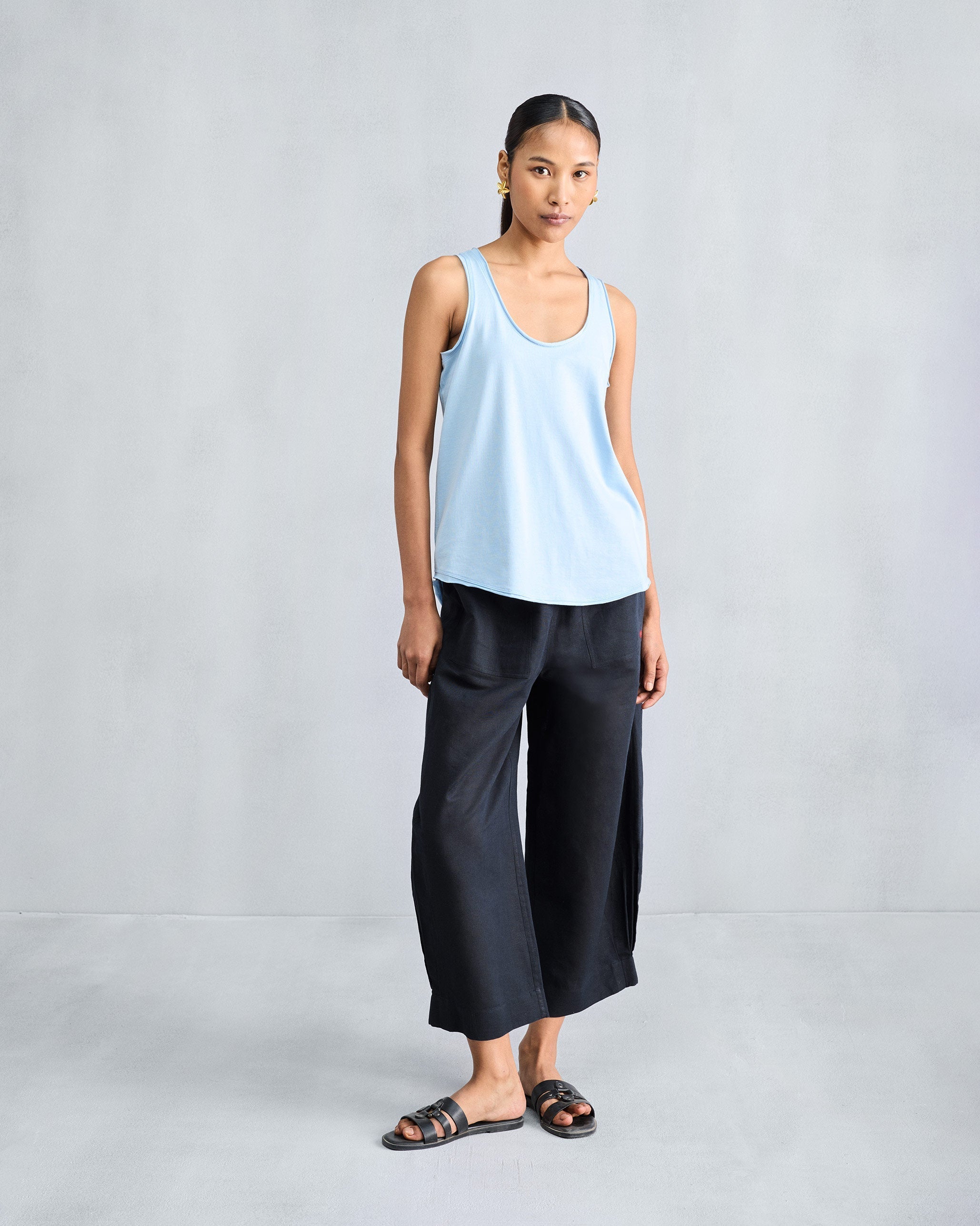 Ukiyo Racerback Tank - Light Blue